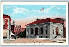 Menominee Michigan MI Postcard Kirby And Quimby Avenue Scene c1920's Antique picture