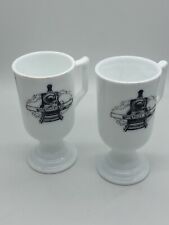 2- Vintage White Rockville Railroad Coffee Mugs picture