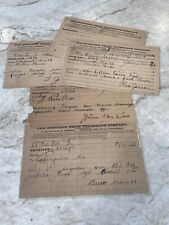 c1890s LOT OF (5) Miscellaneous Telegrams Sent To Coffeyville Kansas KS Paper picture