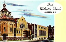 Aberdeen SD-South Dakota, First Methodist Church, Vintage Postcard picture