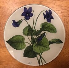 John Derian Signed Decoupage Purple Blue Flower 5