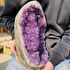 19.69LB top Natural Amethyst geode quartz cluster crystal specimen healing picture