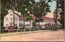 Vintage 194s0 SUMMERVILLE, SC Postcard THE CAROLINA INN / Hand-Colored Albertype picture