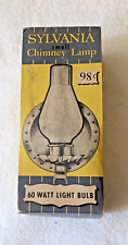 Vintage NEW 1960’s Sylvania Chimney Shaped 60 Watt Lamp Bulb NIP picture