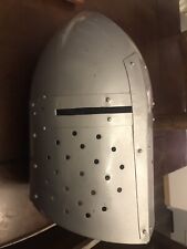 Decorative Medieval Knights Templar Sugar Loaf Helmet With Stand - Painted Steel picture