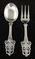 Antique Norway 830 - Kristian M. Hestenes -Silver Serving Spoon & Fork. 7 ½” picture