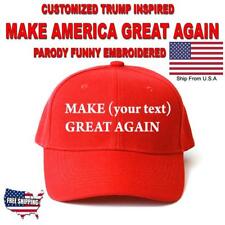 MAKE AMERICA GREAT AGAIN Trump PARODY FUNNY Hat PERSONALIZED Custom EMBROIDERED picture