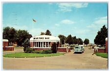 1957 Main Gate Scott Air Force Base Illinois IL, Cars Scene Vintage Postcard picture