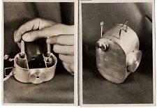 Two Vintage 5x7 photos of mystery camera prototype, mounted in folder picture
