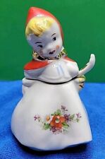 Vintage 1950s Hull Little Red Riding Hood Mustard Jar, Lid & Spoon picture