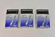 Lot of 3 - NEW Markal 200 Lumber Crayon Economical Wax Marker  12-PACK | BLACK picture