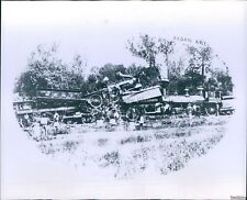 Vintage Reprod. Of Mk&T Railway Train Crash Katy Line Transportation 8X10 Photo picture