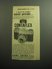 1958 Zeiss Contaflex Camera Advertisement - How to make Master Portraits picture