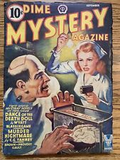 DIME MYSTERY MAGAZINE Frankenstein September 1942 Classic Cover Vintage Pulp picture