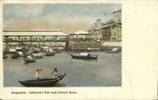 singapore, Johnstons Pier and Collyer Quay (1910s) Postcard picture