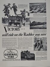 1942 The General Tire Fortune WW2 Print Ad Q3 Victory U.S. Soldiers Jeep Armored picture