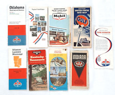 Vtg Road Map Lot of 8 +  AAA Standard Mobil Sunoco Gulf Texaco 1930s - 1970s picture