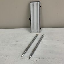 Vintage Tilt a Matic Silver/Chrome Ballpoint Pens w/ Case picture