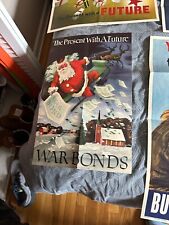 Orig. 1942 Poster The Present With A Future Buy War Bonds Santa Christmas WWII picture