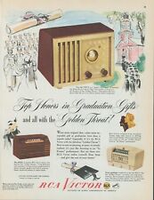 1948 RCA Victor Radio Graduation Gift Golden Throat Top Honors Vtg Print Ad C4 picture