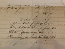 506 US Army Frankford Arsenal Invoice 1824 Signed Lt Thomas Coarse Paper 120na picture