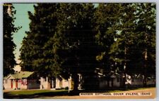 Maxson Cottages Court d’Alene Idaho ID Linen Postcard VTG Stamped picture