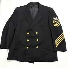 vintage USN United States Navy Chief Uniform Blazer Coat Jacket Mens 44S picture