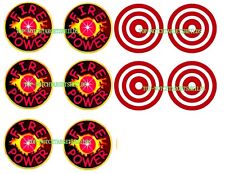 FIREPOWER Pinball Machine Target Cushioned Decals  picture