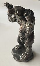 STERLING SILVER GRIZZLY BEAR STAMPED STATUE/SCULPTURE 5” Large STUNNING VTG picture