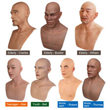 IMI Realistic Silicone Full Head Face Mask Party Prop Cosplay Male Hood Headwear picture