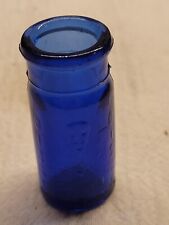 RARE EMBOSSED SKULL & CROSSBONES w ONE STAR x 2 EMBOSSED POISON COBALT CYLINDER  picture