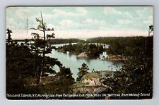 Thousand Island NY-New York, Aerial Murray Isle, Antique Vintage c1908 Postcard picture