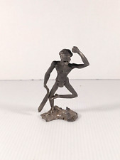 Vintage Australian Aborigine Art Pewter Metal Figurine Statue 4.25