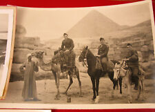 1944 WWII CAIRO ARMY PHOTOS SOLDIERS AIRPORT CAMELS EQYPT PYRAMID DONKEY SPHYNX picture