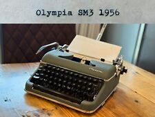 Vintage 1956 Olympia SM3 De Luxe Typewriter Green w/ Case Made in West Germany picture