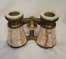 Antique Lemaire Paris Mother Of Pearl Opera Binoculars Glasses & Case picture