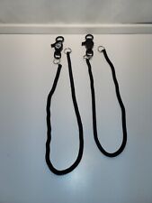Lot of 2 Key Chain Bungee Coil With Swivel Lobster Clip Black picture