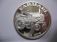 1-OZ  RARE FARMALL TRACTOR 1949 CUB  ENGRAVABLE .999 PURE SILVER COIN + GOLD picture