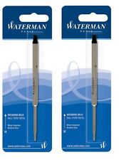 2 Packs, Genuine Waterman Ballpoint Pen Refills, Sealed Packs, Medium Point picture