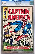 Captain America #102 The Sleeper Strikes (1968) CGC 9.6 OW/W Pages picture
