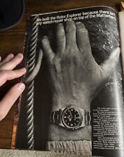 1966 Rolex Explorer Watch Steel Matterhorn Swedish Chronometer VINTAGE PRINT AD picture