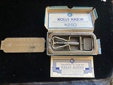 Antique Rolls Razor Imperial # 2 Nickel Plated Steel Made in England 1927 box picture