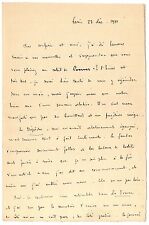 REMY de Gourmont to Octave Uzanne - autograph - December 28, 1911 picture