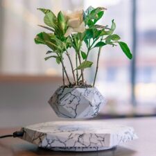 Magnetic Levitating Plant Pot Marble Color Floating Plant Office Home Decoration picture