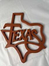 Vintage Cast iron Texas wall plaque kitchen trivet rusty rustic look picture