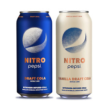 Pepsi Nitro, Draft Cola & Vanilla Draft Cola Variety Pack, 13.65Oz Cans (12 Pack picture