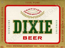 Dixie Beer Label New Orleans 9