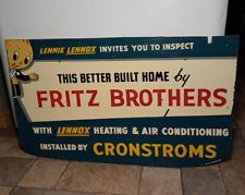 Rare Vintage 1950s Lennie Lennox Heating & Air Conditioning Advertising Sign picture