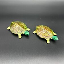 Vintage Naughty Turtle Figurines Kitschy Anatomically Correct Pair Green Humor picture