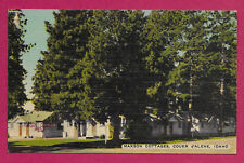 Maxson Cottages Couer d'Alene Idaho ID linen postcard picture